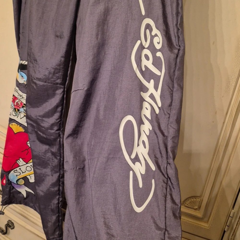 Ed Hardy "Love Kills Slowly" Nylon Parachute Pants - Picture 5 of 13